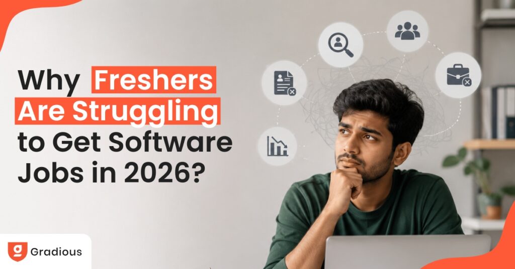 Freshers struggling to get software jobs in 2026 due to changing hiring trends, skill gaps, and increased competition